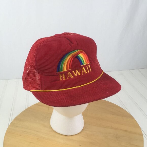 Hawaiian Headwear Other - Vintage Hawaiian Headwear Rainbow Hawaii Snapback Trucker Hat